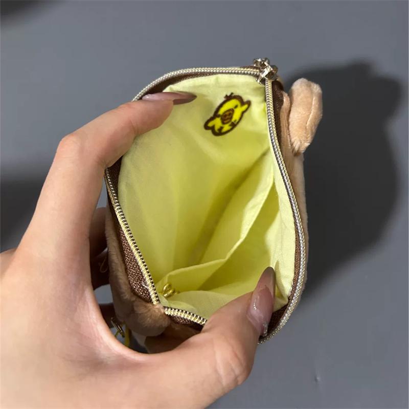 Rilakkuma Korilakkuma Plush ID Card Holder Pass Case Cartoon Bear Kawaii Cute Key Holder for Women Key Wallet Pouch