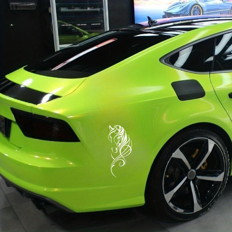 1PC Eye-Catching Elegant Scrollwork Horse Head Silhouette Car Sticker For Car Bodies, Scrollwork Pattern + Horse Head Silhouette Decor Fills With Equestrian-Themed Relaxed Elegant Cool Vibe Easily Grasp Elegant Gorgeous Scrollwork Trend Style