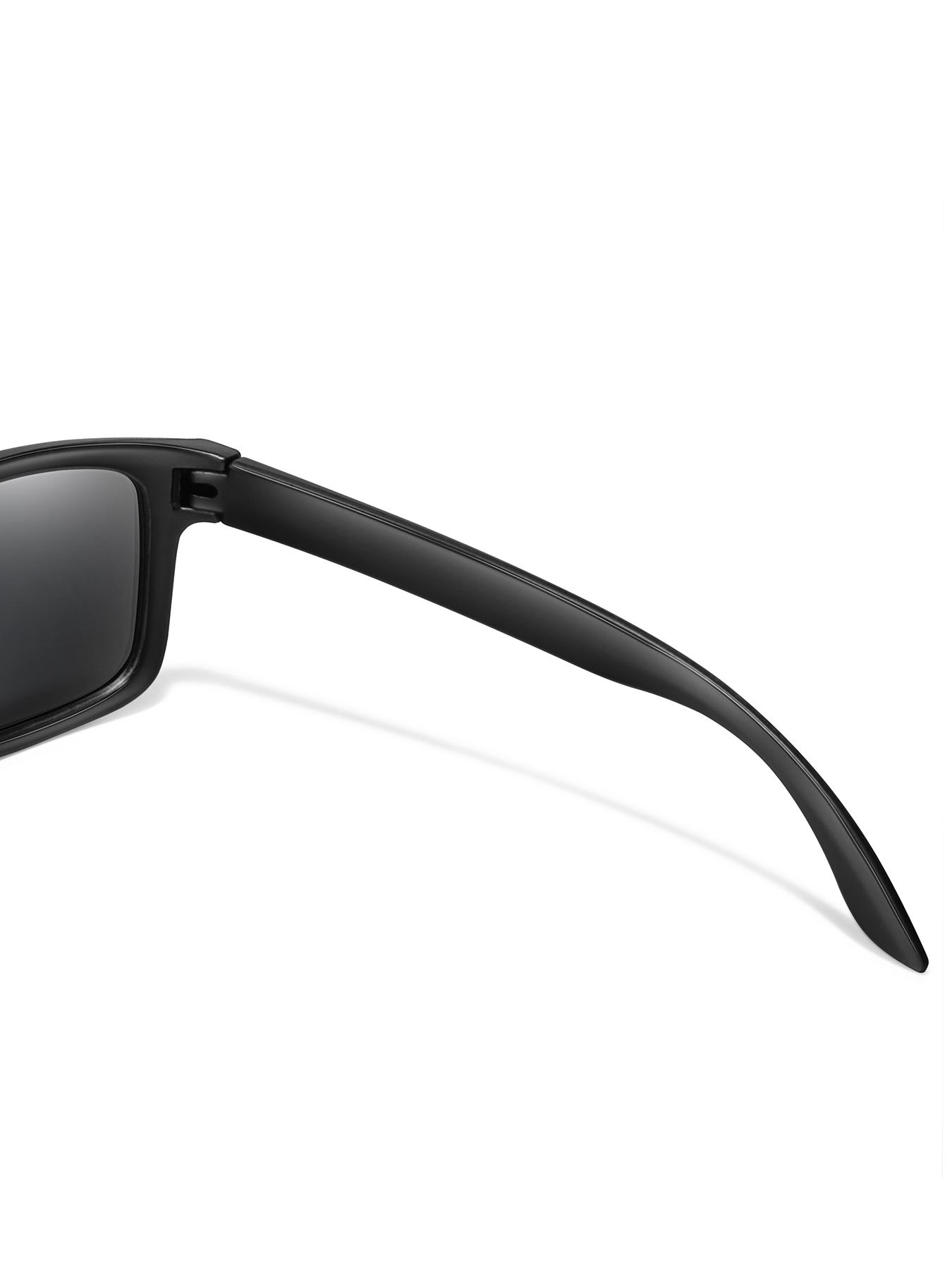3-Piece Fashion Polarized Sports Outdoor Sunglasses Set, Unisex Cycling Hiking Eyewear, Classic Square Frame + Polarized Lenses, Daily Accessories, Sporty Eyewear, Summer Sports Sunglasses