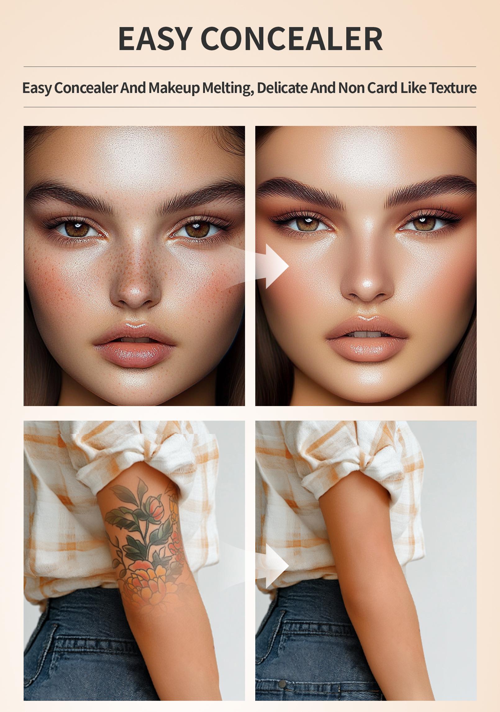 3-tone concealer, concealer, contouring concealer, facial concealer, dark circle concealer, blemish and acne scar concealer, high-coverage concealer, waterproof concealer, long-lasting concealer