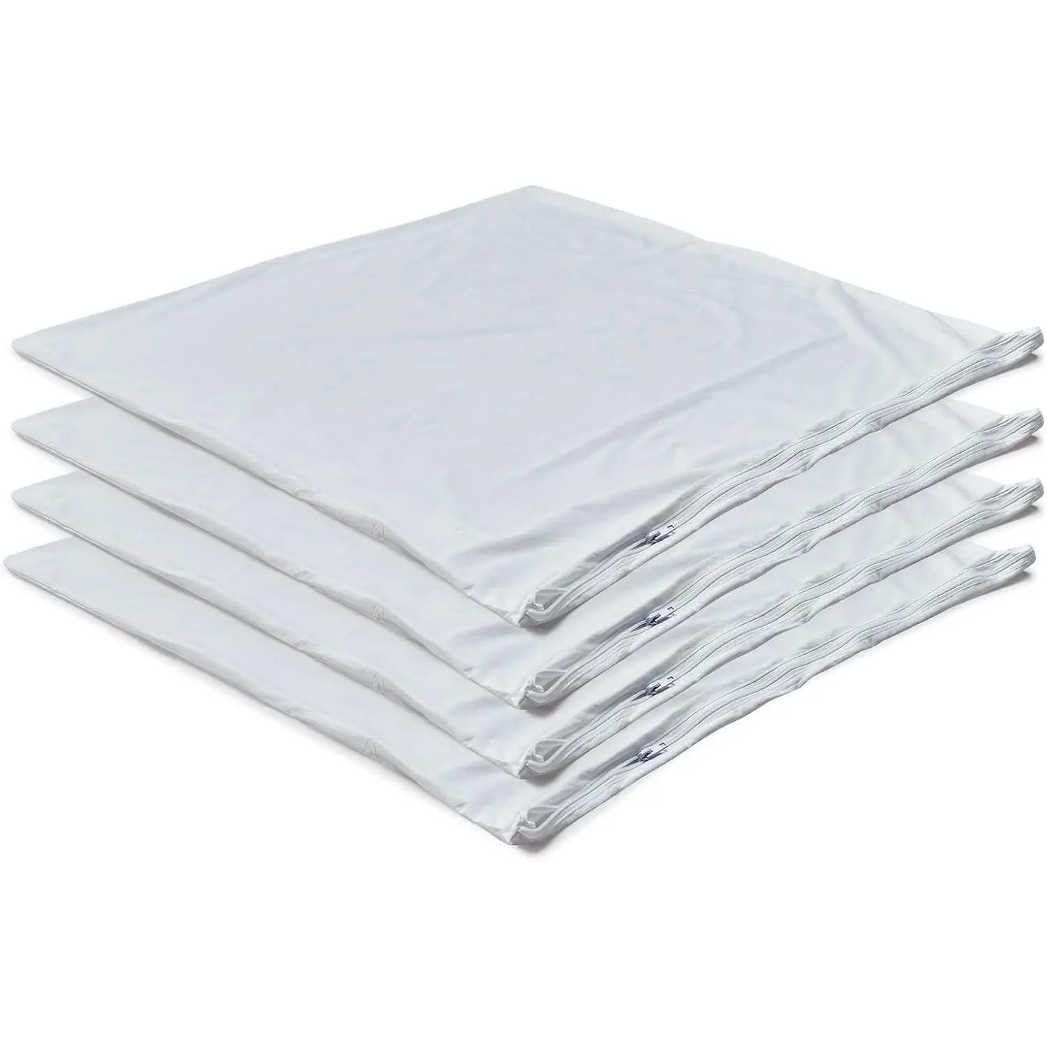 4 Pack Waterproof Down Feather Proof Pillow Protectors with Zipper 20x20 Featherproof Zippered Pillow Covers for Square Throw Pillow