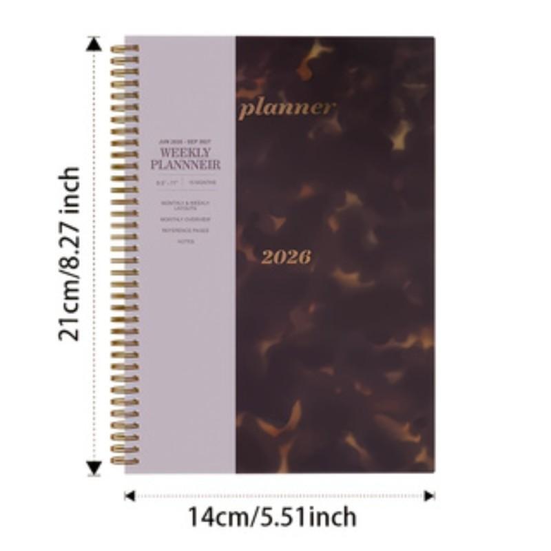 2026 Daily Planner Notebook & Personal Journal Organizer, Multi-Functional Efficiency Notebook, Weekly/monthly Layout, Plan Sections, Adequate Note Space, Spiral Bound