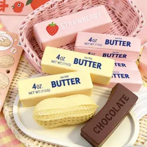 Slow Rising Squeeze Squishy Sensory Fidget Simulated Butter Chocolate Squishy Ball for Stress Relief Anti-Anxiety Gifts