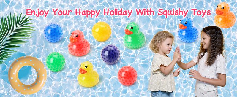 22/30/46PCS 22PCS Stress Ball for Kids, Cute Duck Stress Ball Multicolor Squeeze Balls Stress Relief Fidget Toys Ease Anxiety Sensory Stress Balls School Goody Bag Stuffers Party Favor Gifts Toy Boys Girls