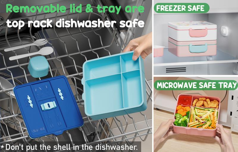 Product Introduction of Fimibuke Bento Lunch Box, Leak-proof,4-Compartment,BPA Free,Dishwasher Safe, Utensils Set,Birthday's Gift,Back to School Gift Dealsforyoudays 10