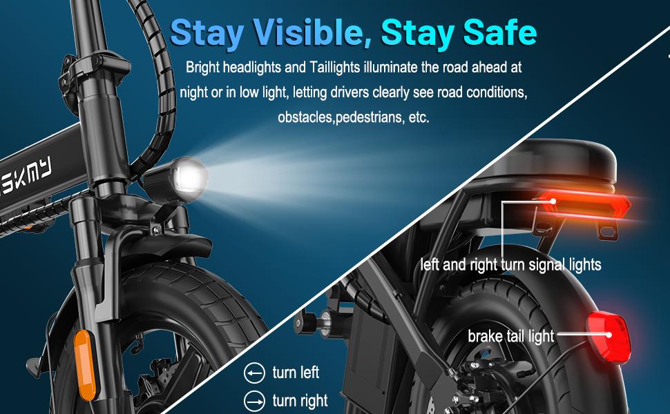 E14 Portable Folding E-Bike 1000W Peak Power, 45 Mile Range | 14" Small Wheel Design, Dual Disc Braking | UL2849 Certified, Puncture-Resistant Battery, 12-Month Warranty Commuting Scooter