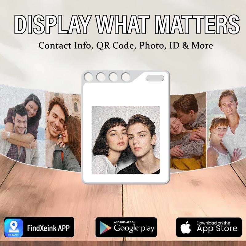 Anti-Lost DIY Locator, E-Ink Screen Projection Keychain, Portable Positioning Design