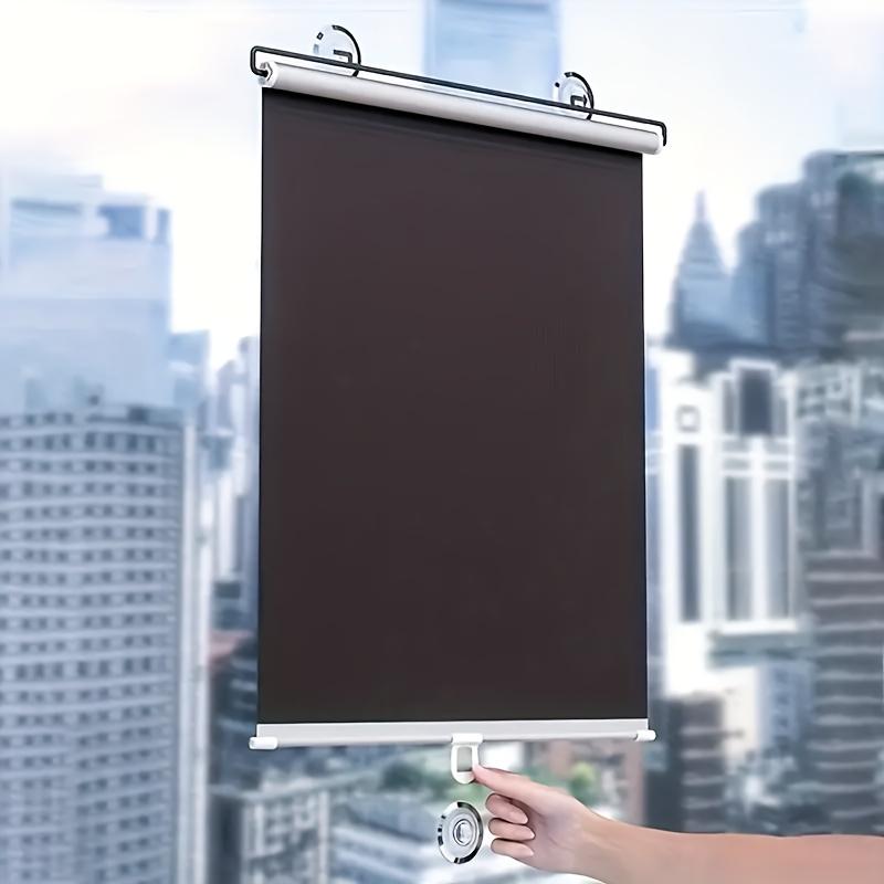 1 roll easy to install sunshade roller shutter - thermal insulation, used for kitchen, bathroom, bedroom windows with sunshade, Blackout blinds, no need for drilling suction installation, firm and not falling off