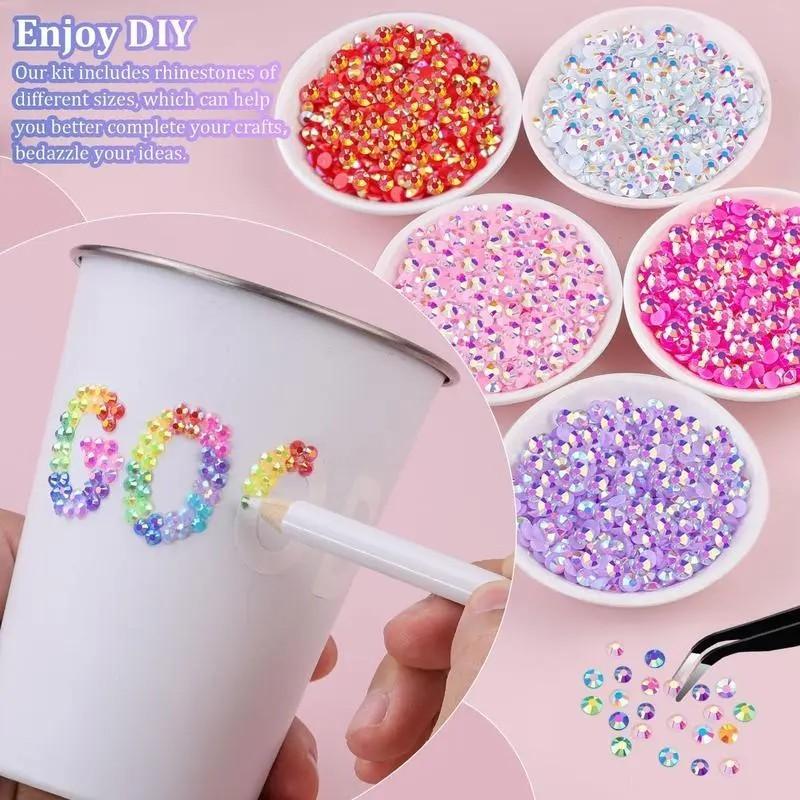 40 Color Jelly Rhinestones for Dazzling Crafts, 3mm Multicolor Resin Flat Back Gems for Art & Nail Design, Embellishment Set for DIY Projects, Diy Nail Kit