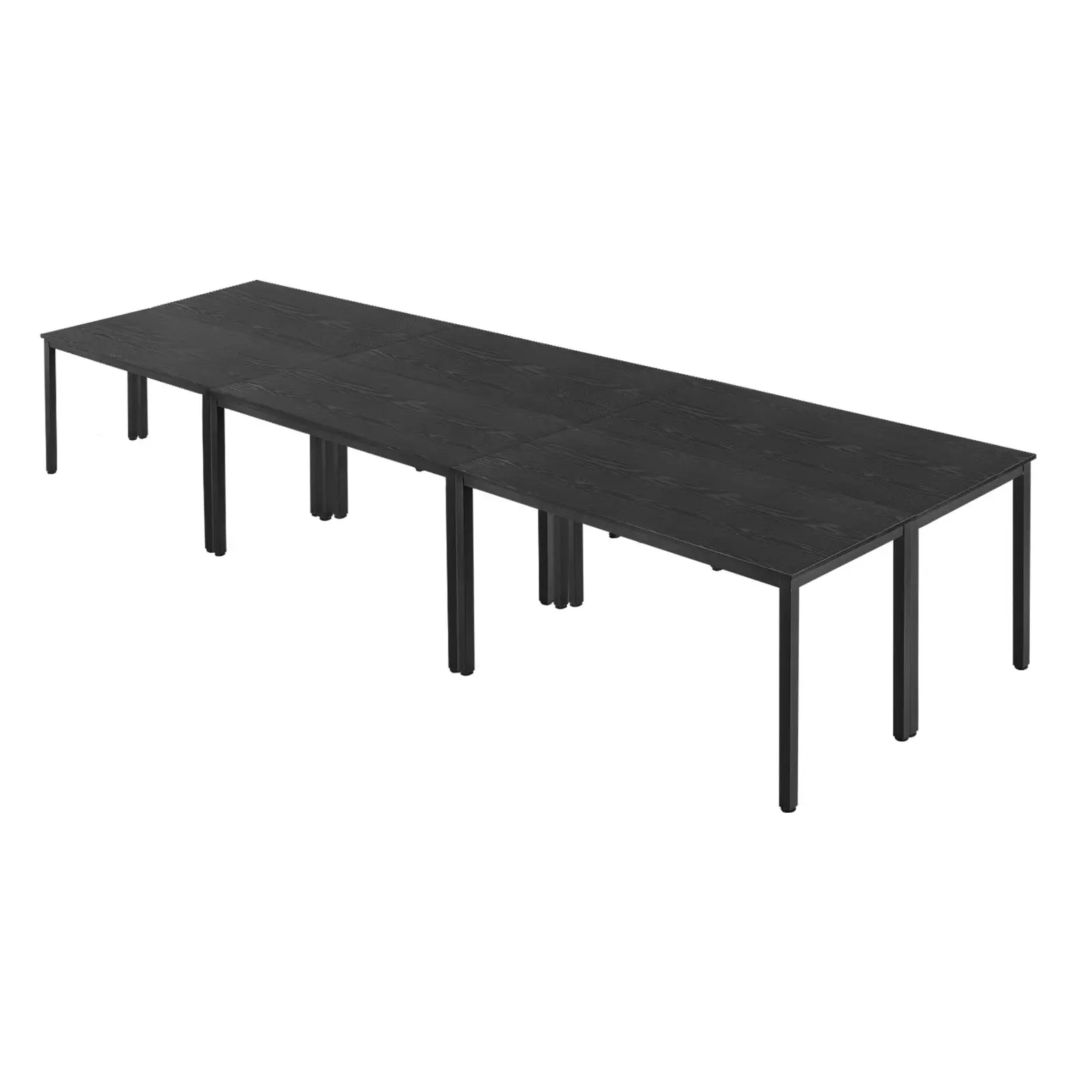 Conference Table, Set of 6, 4.5 ft Office Meeting Table for 16 Person, Flexible Combination Desk Set, Modern Rectangle Meeting Desk with Metal Legs for Office, Conference Room, Easy Assembly