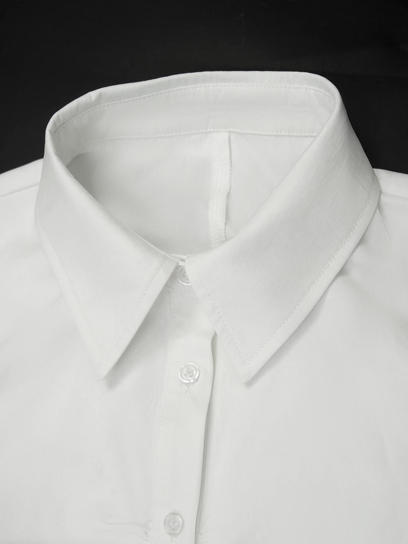 Women's Polo Neck Long Sleeve Top, Loose-Fitting Casual Style, Spring & Fall Fashion, Versatile Daily Wear, Comfortable Fit