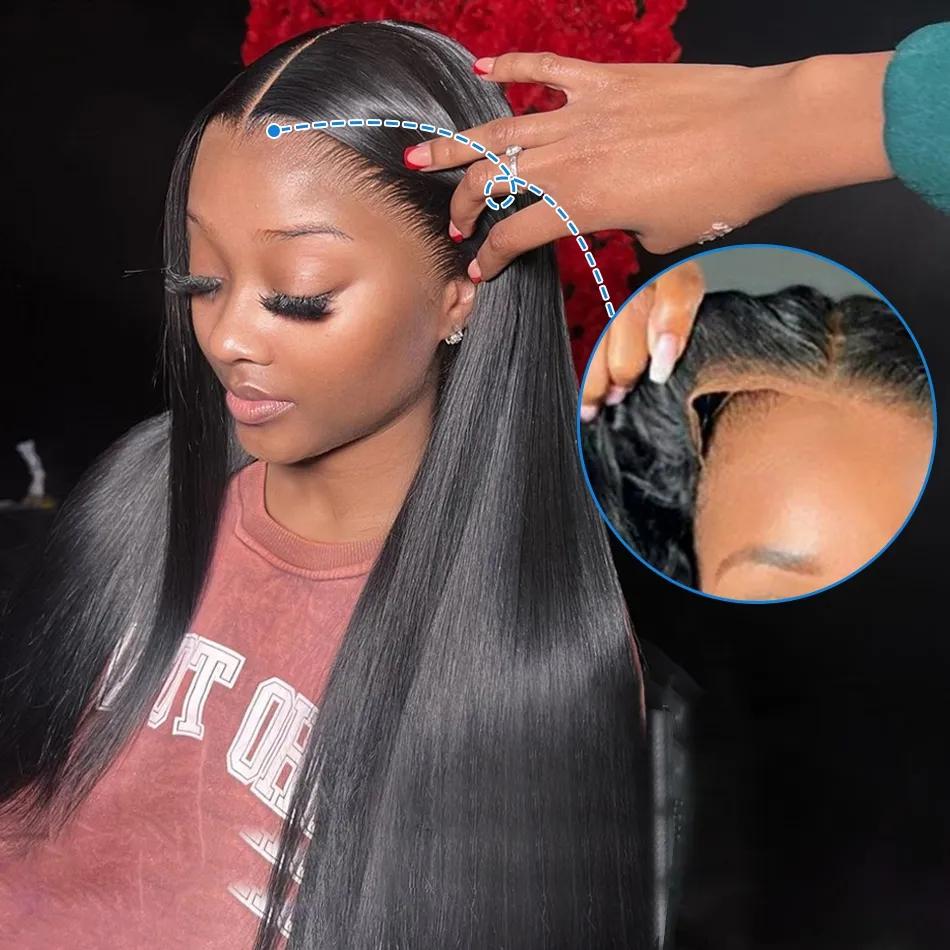 Bling Hair 6x4 5x5 HD Lace Easy Wear Straight Glueless Human Hair Wigs Pre Plucked Pre Cut Lace Closure Wigs for Beginners 180% Density Body Wave Lace Closure Wigs for Black Women #TikTokShopBlackFriday