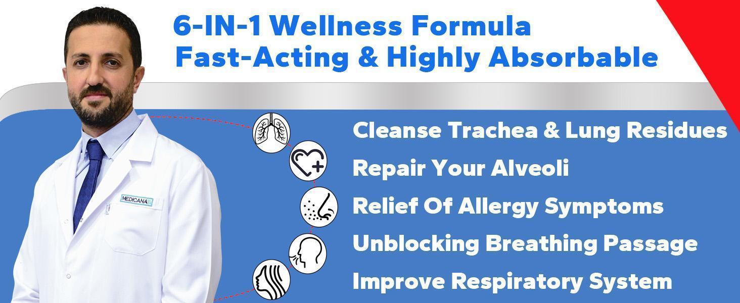 Herbal Lung Cleansing Breath Spray-Lung Detox for Smokers,Mullein Leaf Extract Mucus Relief for Lungs,Lung Detox and Lung Cleanse,Respiratory Support(2 PCS)