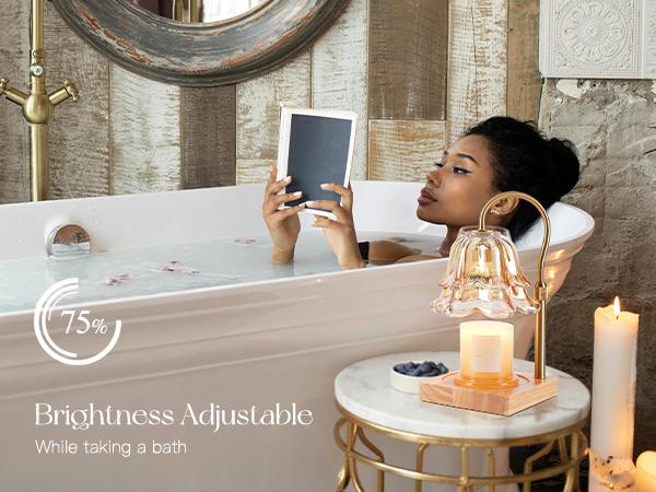 Candle Warmer Lamp, Lily of the Valley Flower Lamp, Height Adjustable with Timer, 2 Bulbs Included, Flameless Fragrance Lamp for Home Bedroom Decor, Ideal Gift for Mom Birthday Mother's Day