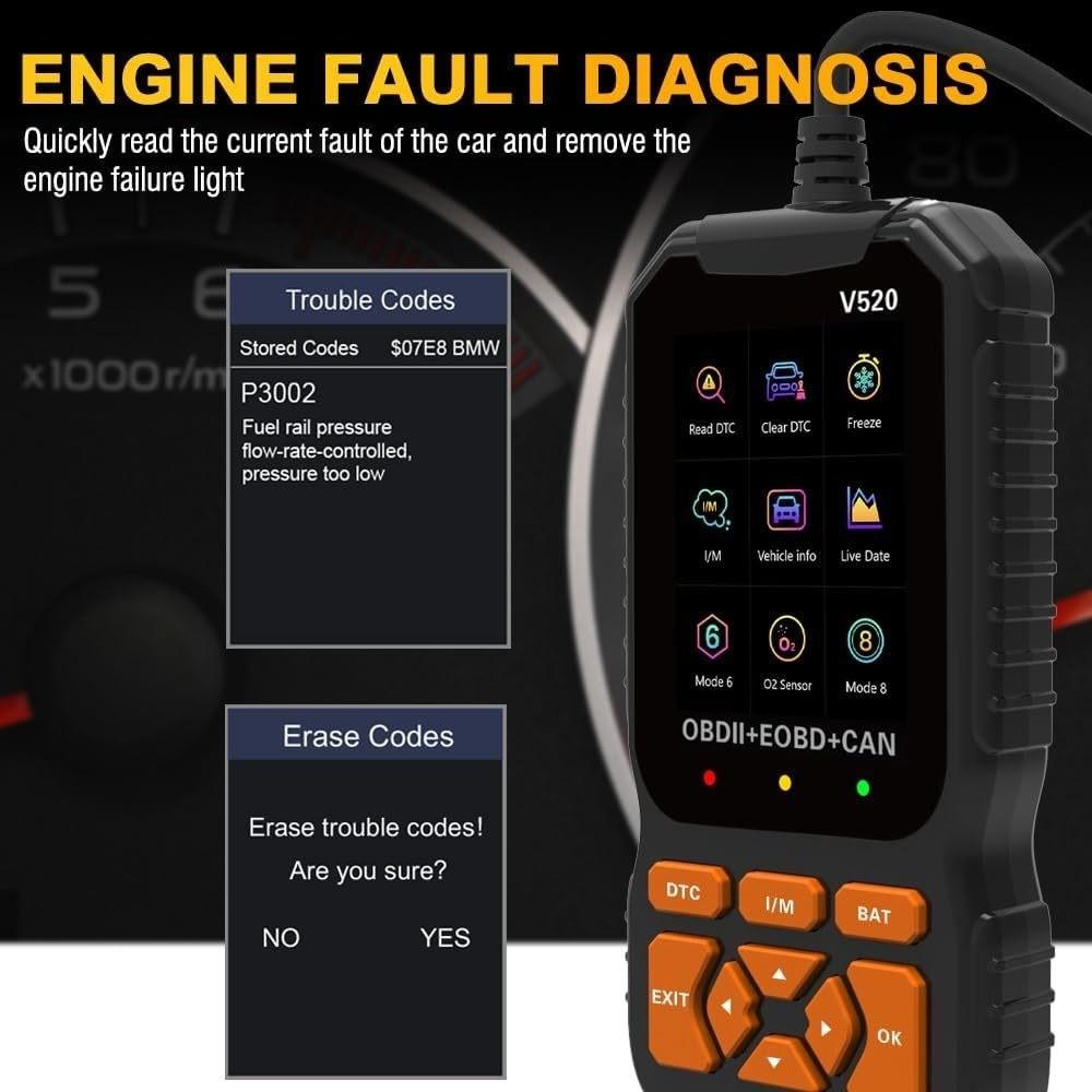 Enhanced Auto Check Engine Light Diagnostic Scan Tool, Obd Scanner ...