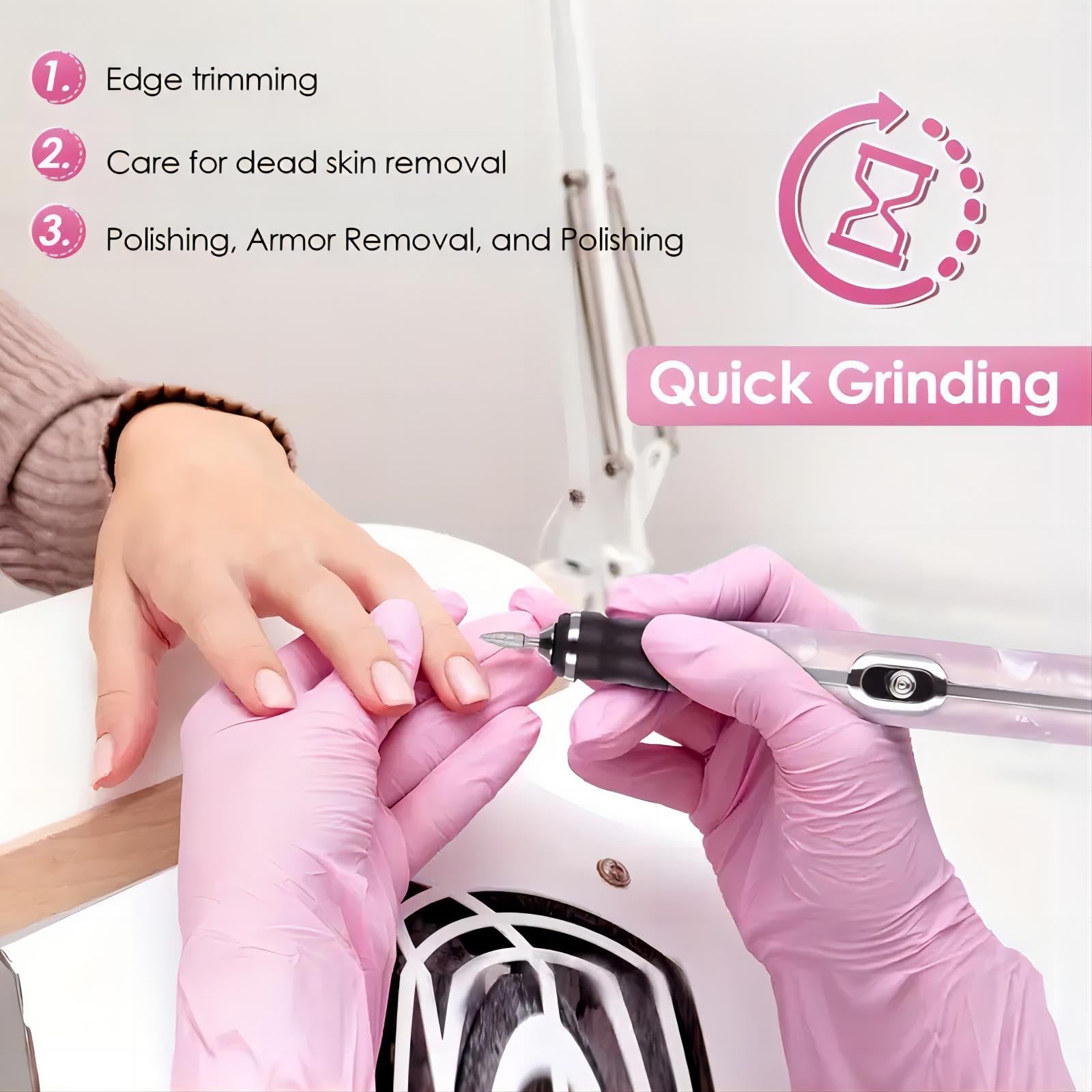 Professional Cordless Electric Nail Drill 15000RPM, Rechargeable 10-Speed Nail File Kit with 18 Nail Drill Bits for Thick Toenails, Portable Manicure Pedicure Tool with LED Display for Hand and Foot Care, Ideal for Home and Salon Use Nail Care Set