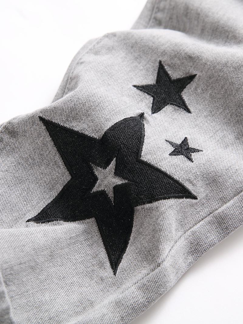 Christmas Gifts Men's Slim Fit Fashion Jeans In Three Colors - Casual Street Style Ripped Jeans - Comfortable And Stylish Trousers - Suitable For Everyday Wear - (Sizes 28-38) Men's Hip-Hop Style.