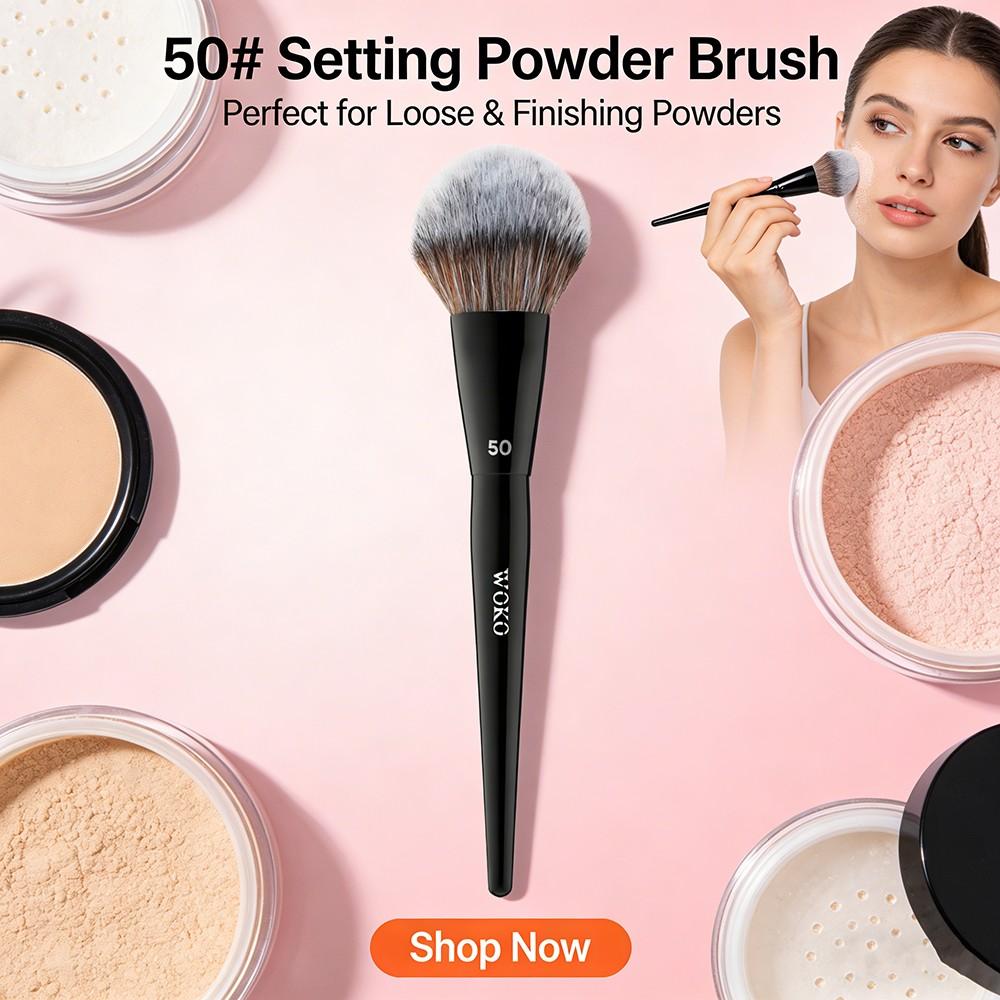 50# Powder Brush Peach Heart Contour Sculpting, Synthetic Hair Face Bronzer, Blush Setting Makeup Tool, Essential Beauty Accessory