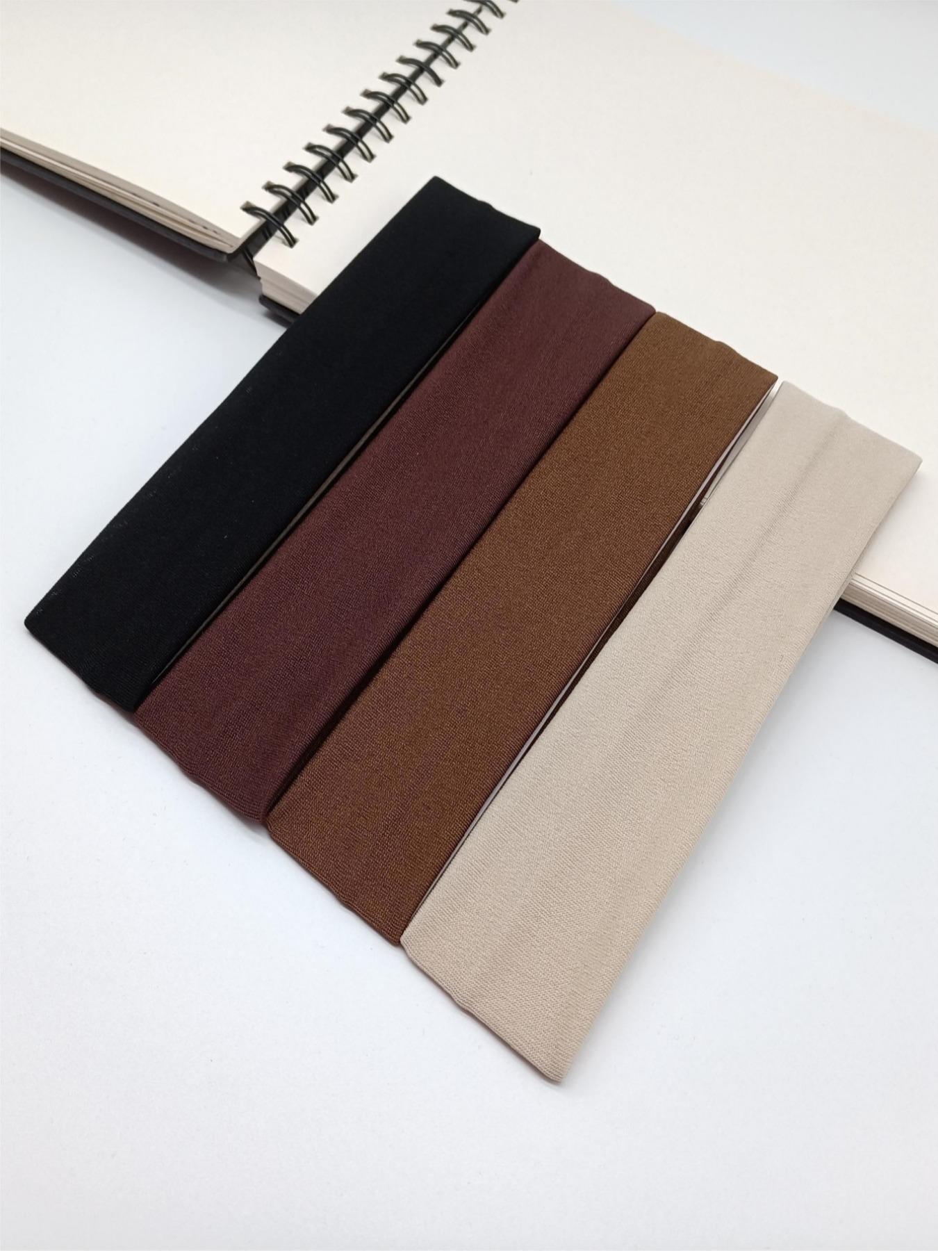 Solid Color Hair Band, High Stretch Hair Band for Women & Girls, Elastic Headband, Fashion Hair Accessories for Gym Workout Running, Minimalist Headwear Suitable for Thick Hair