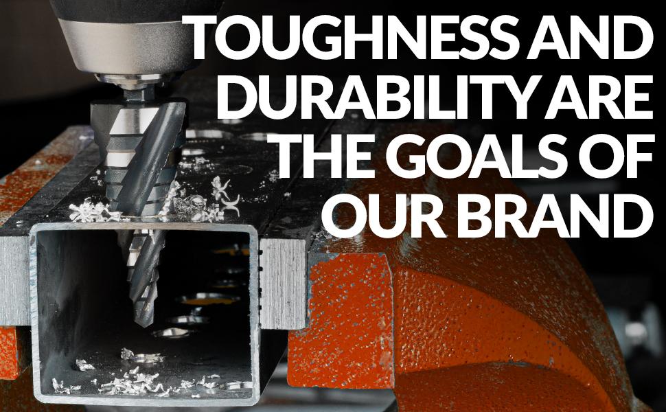 THINKWORK Four Spiral Flute Step Drill Bit Set, 5 Pcs Unibit HSS Step Drill Bits (1/8"-1-3/8") for Aluminum, Wood, Plastic & Metal Applications