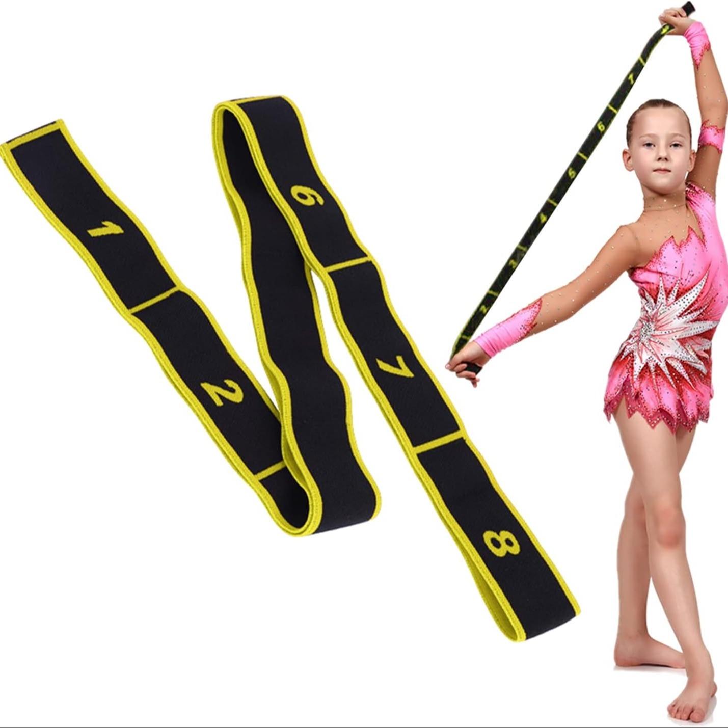 Stretch Strap for Adult/Kids Dance Elastic Band for Children Gymnastics Stretching Strap Kids Stretching Bands Multi-Loop Adjustable Exercise Bands Stretching Resistance Ballet Bands Gymnastics Equipment -8 Loops