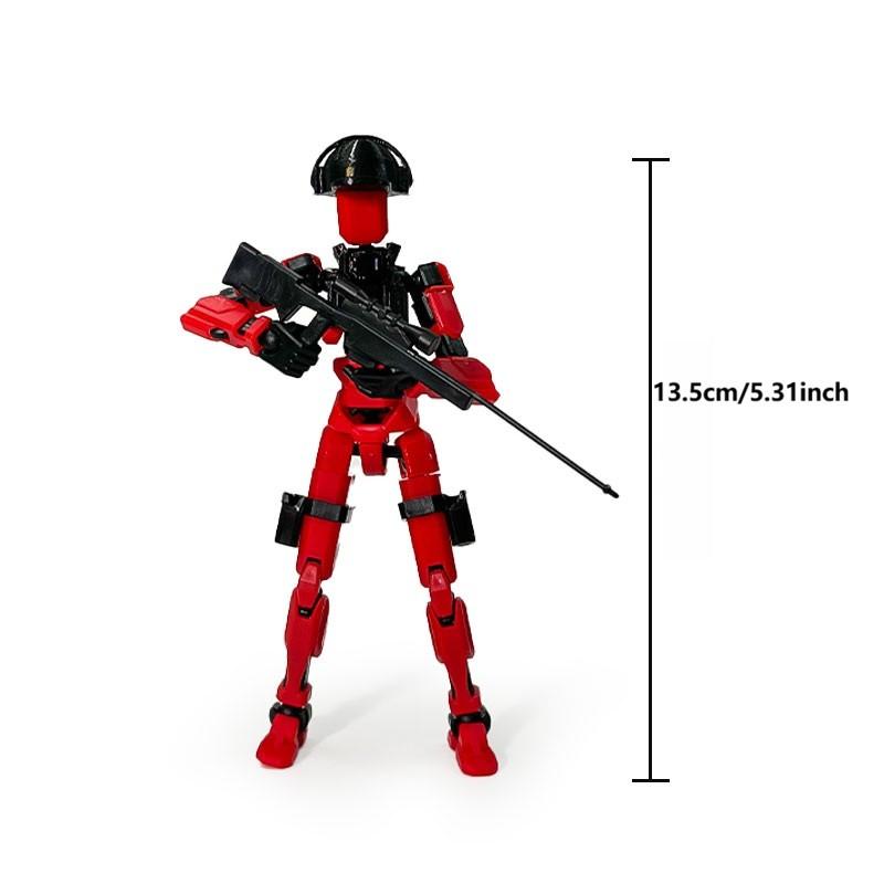 Dummy 13 Action Figure Set, 3D Printed Military Swat Soldier Model, Flexible Tactical Robot Doll, Poseable Collectible Figurines Toy Gift for Boys and Teens