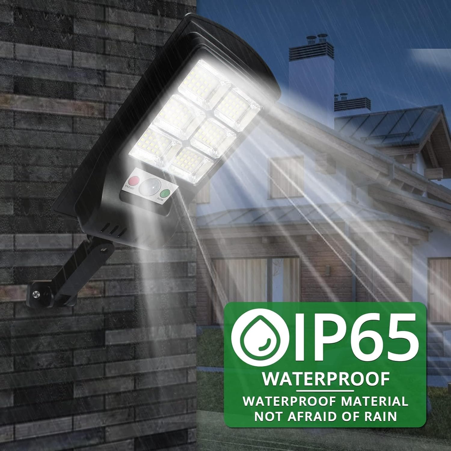 Solar Lights Outdoor, 1000 Lumens Motion Sensor Security Light - Waterproof Solar Lights for Patio, Front Door, Deck, Fence, Gutter, Yard, Porch