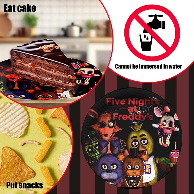 FNAF At Freddys -Retro Pizzeria Animatronic Print Party Tableware, 20pcs Disposable Plates & Cups Set, Perfect for Parties and Events, Stylish and Convenient