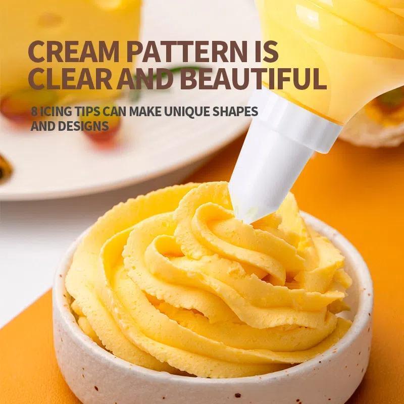 9 pcs Mini Cookie Gun Multi-function decorator Bean dissolving biscuit machine Cream gun Multi-style pressed cream Home baking set