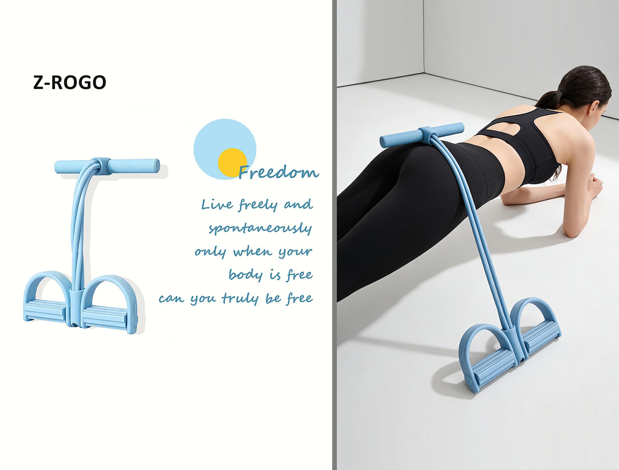 Z-ROGO Multifunction Pedal Resistance Band | Portable Foot Pedal Exerciser for Full-Body Home Workout, Stretching, Fitness Training & Abdominal Exercise | Adjustable & Durable Elastic Sport Band