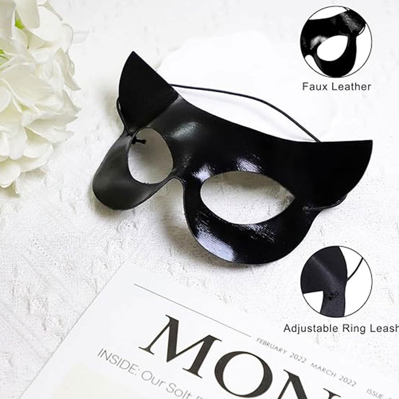 The cute cat lady mask decoration is suitable for wearing together with friends to attend party events, role-playing activities and themed gatherings. With it, you will become charming and alluring, captivating and full of seductive charm. (5-piece set)