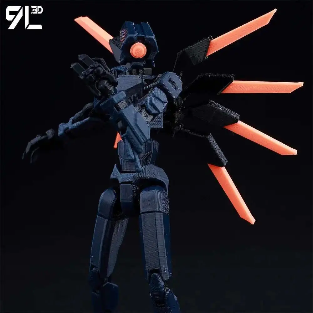 9L3D PrintedV1 Series Anime Characters Lucky13 Dummy13 Ultrakill Multi-Jointed Deformable Body Posing Model Multi-color Toy Gift