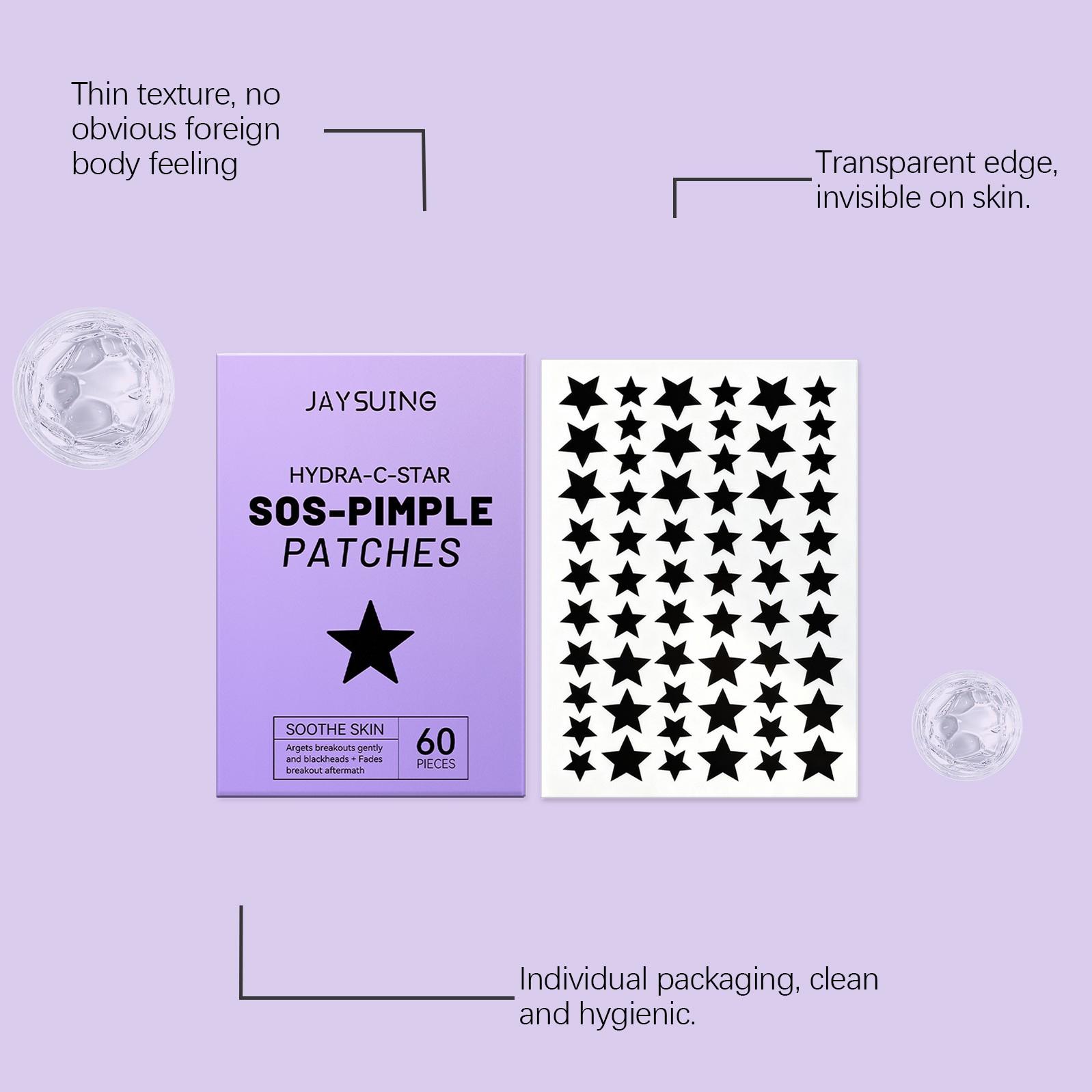 Jaysuing Star Acne Patch | Cute Star Design Covers Acne & Gentle Care for Blemish Skin