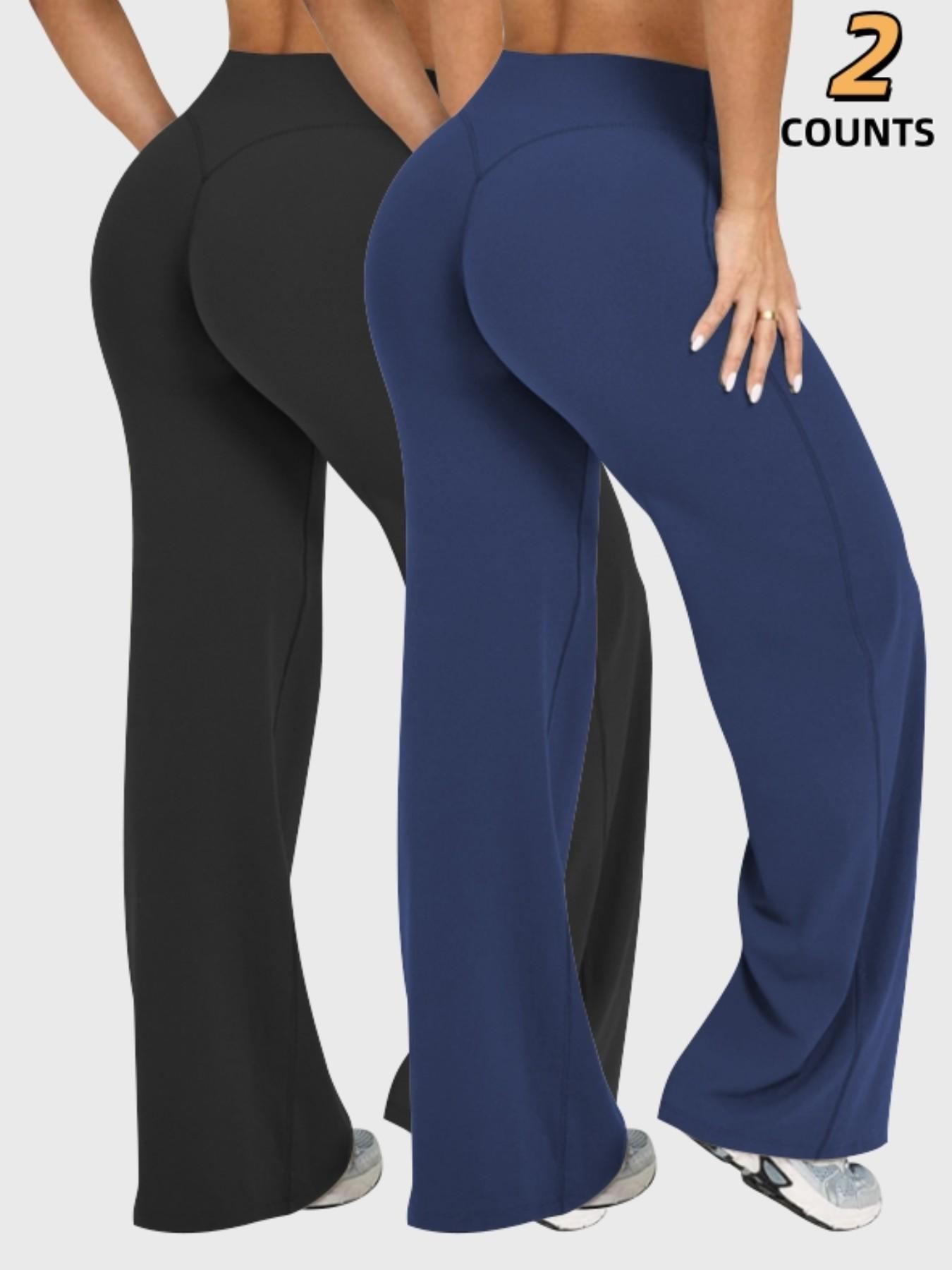 Women's Outdoor Sport Jogger Pants, Casual Comfortable Yoga Fitness Pants, Loose Wide Leg High Waist, All Seasons, Plain Style, Exercise