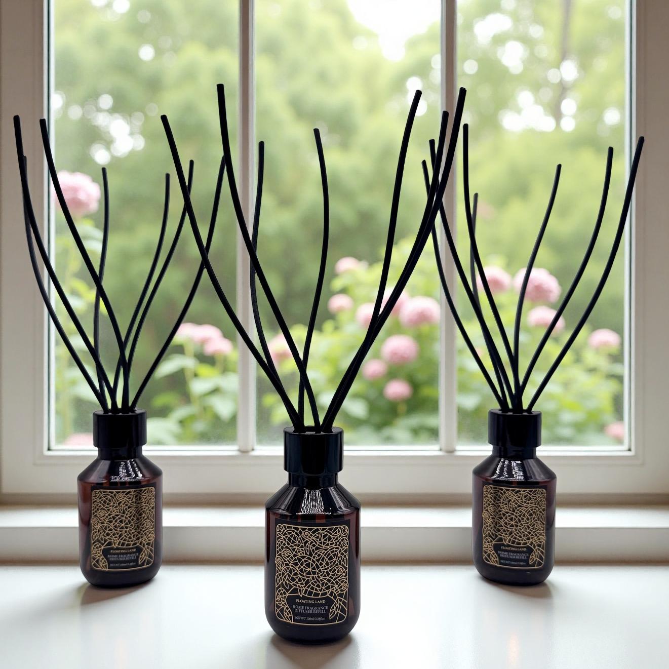 Classic // Reed Diffusers, Wave-Shaped Fragrance Reeds for Large Capacity Diffusers, Elegant Home Aromatherapy Accessories