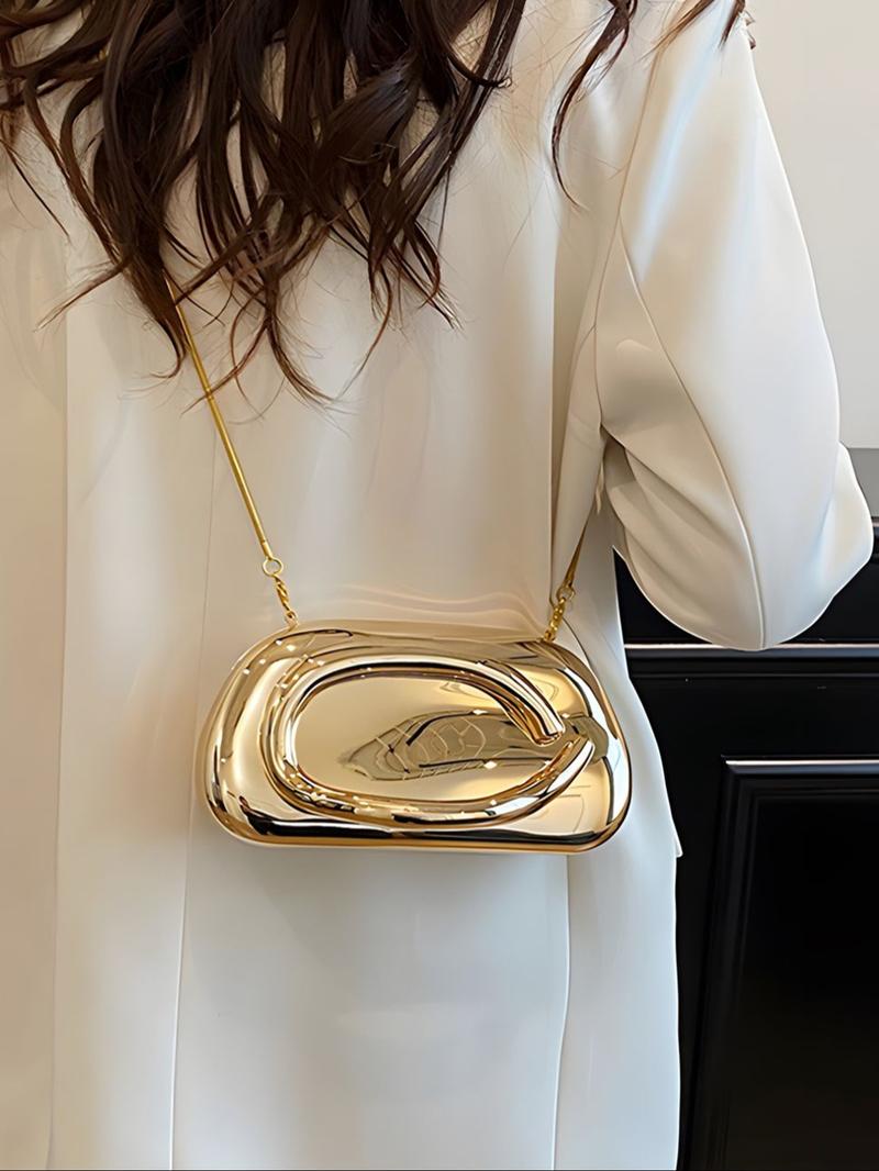 Women's Elegant Chain Strap Evening Bag, ExquisiteTrendy Clutch Bag, Fashionable Bag for Party Decoration，Christmas Gift, Valentine's Day Gift, Ideal Gift, Elegant Purse