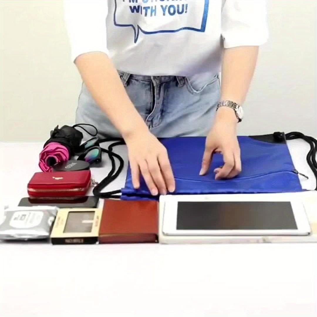 Unisex Drawstring Backpack, Large Capacity Gym Bag with Mesh Side Pockets, Adjustable Straps, Soft Shell Design, Ideal for Travel and Sports