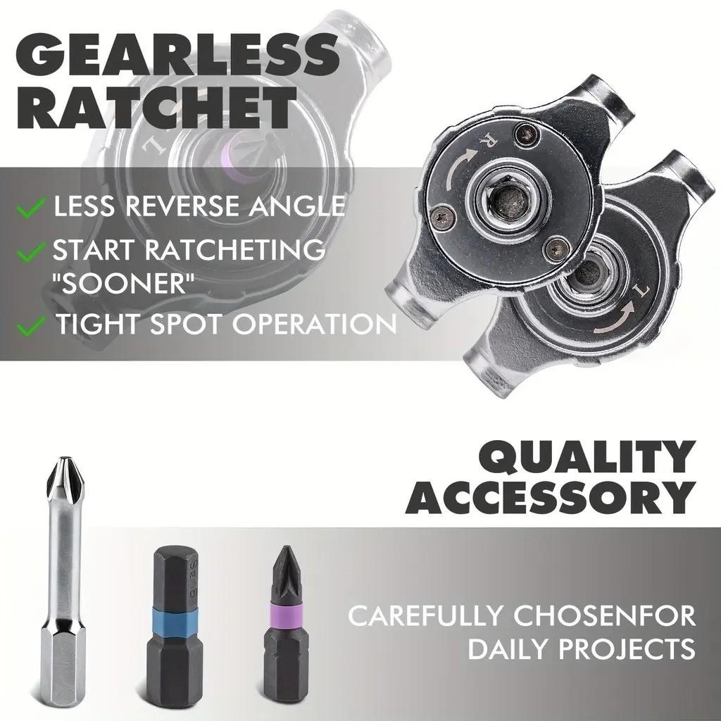 40-In-1 Ratchet Screwdriver, S2 Steel Tip, Magnetic Design, Multi-Functional Tool for Electrical Repair, Home Improvement, Bicycles, Hardware Tools