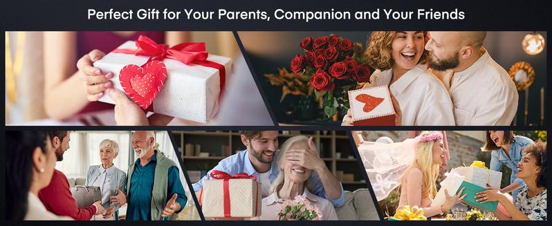 Knife Set, D.Perlla 16 Pieces Black Kitchen Knife Set with Acrylic Stand, High Carbon Stainless Steel, BO Oxidation Knife Block Set, No Rust, Non Slip Handle, Sharp Knife