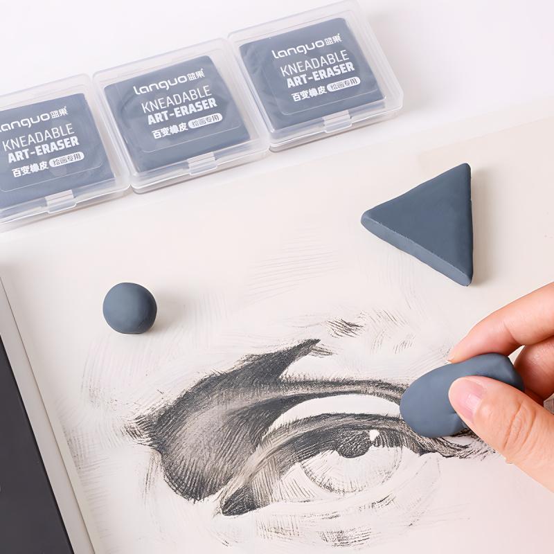 Kneaded Eraser, 3 Pack, Grey, Kneaded Erasers for Artists, Art Eraser, Kneadable Erasers, Back to School Supplies