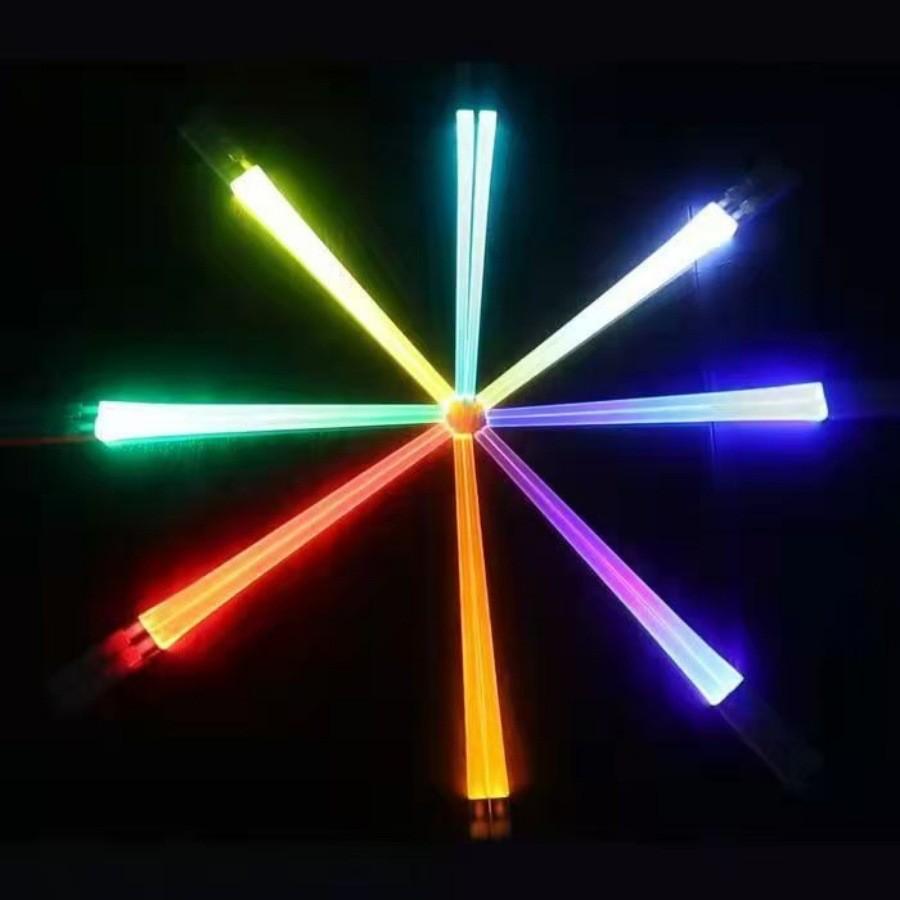 Variable 9 Colors LED Light-Up Chopsticks, Food Grade Material, Perfect for Concerts, Birthdays, Music Festivals, Camping, Night Markets