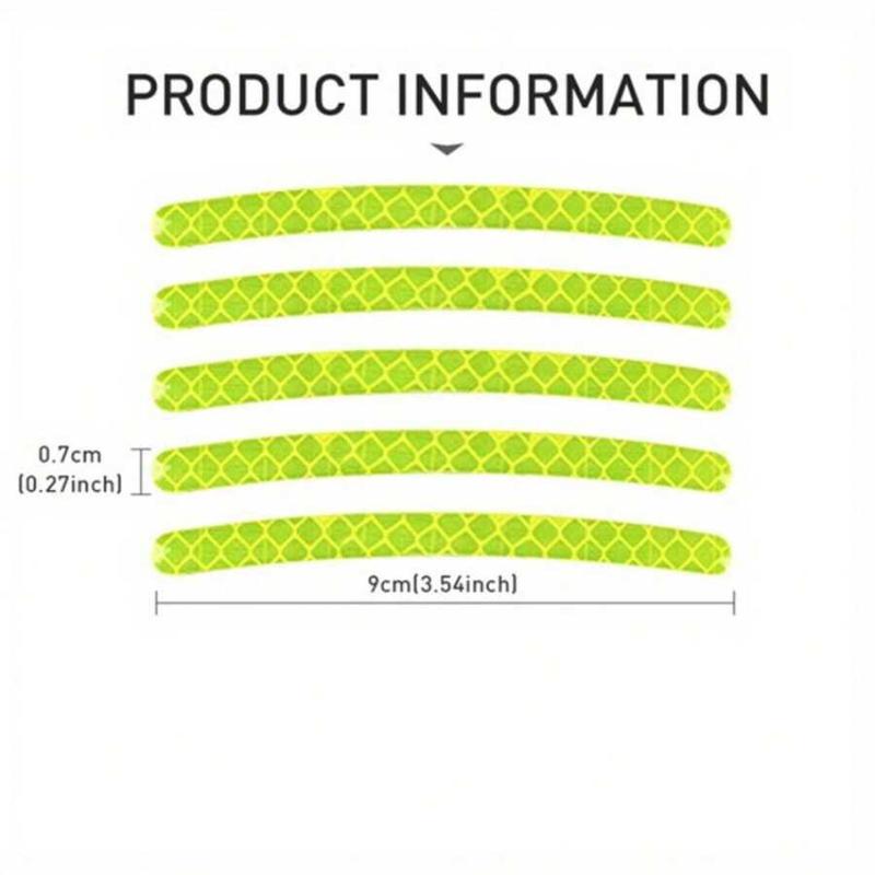 40Pcs High-Visibility Car Wheel Reflective Stickers, Night Safety Decals