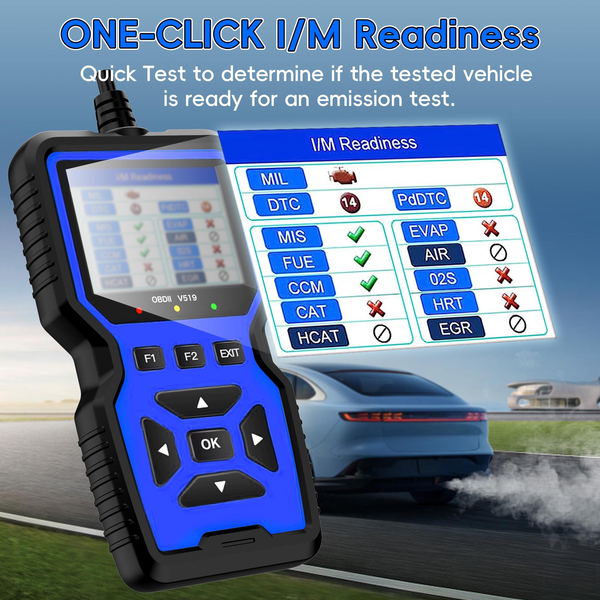 Vehicle OBD2 Scanning Tool, Automotive Scan Tool, Diagnostic Tool, Complete OBD2 Function Code Reader, Quick Clearing Fault Codes, Quick Engine Start, Suitable for All OBDII/EOBD Vehicles After 1996