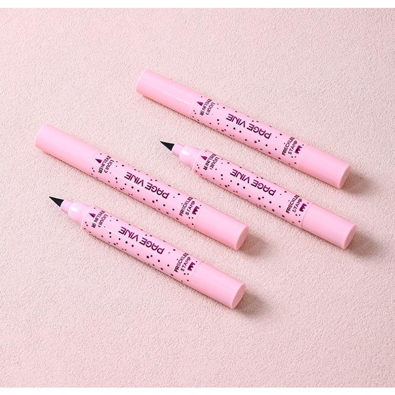 PAGE VINE Natural Freckle Pen Double Head Eyeliner Long Lasting Easy Coloring Makeup Freckle Eyeliner
