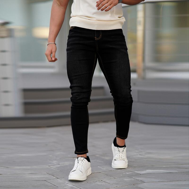 GINGTTO Men's Skinny Jeans Stretch Slim Fit Denim Pants