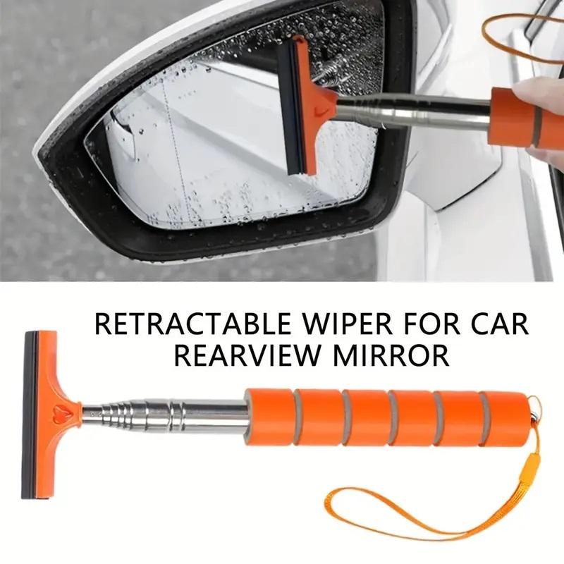 Extendable Windshield Wiper, Long Pole Car Rearview Mirror Wiper, Universal Car Accessories, Portable Car Lens Raindrop Cleaner, Car Detailing Accessories