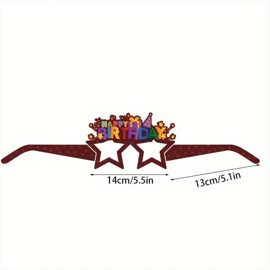 2 Pairs Birthday Party Decorative Glasses, Colorful Happy Birthday Shades, Multiple Styles, Perfect for Party and Photo Props