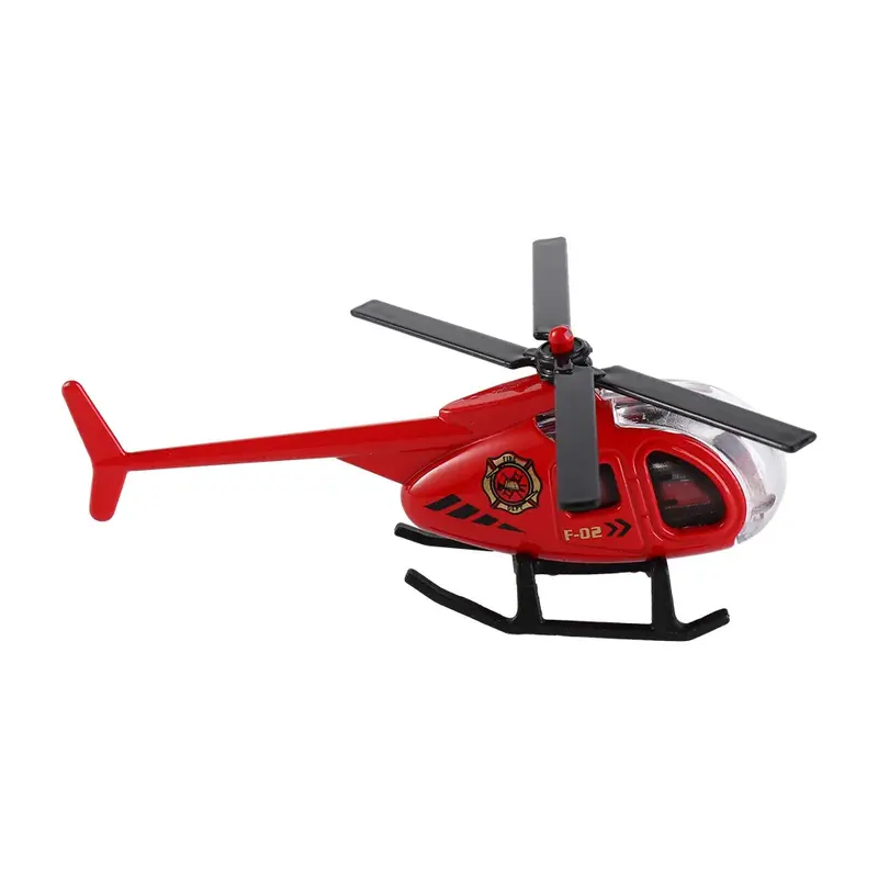 Alloy Metal Helicopter Model Toy - 1Pcs 8.7x3.6x2.6cm 100% Brand New Simulation Flying Toy with Sound and Light, No Remote, No Battery Needed, Unisex Kids Gift for Ages 5+, Helicopter Model Toys