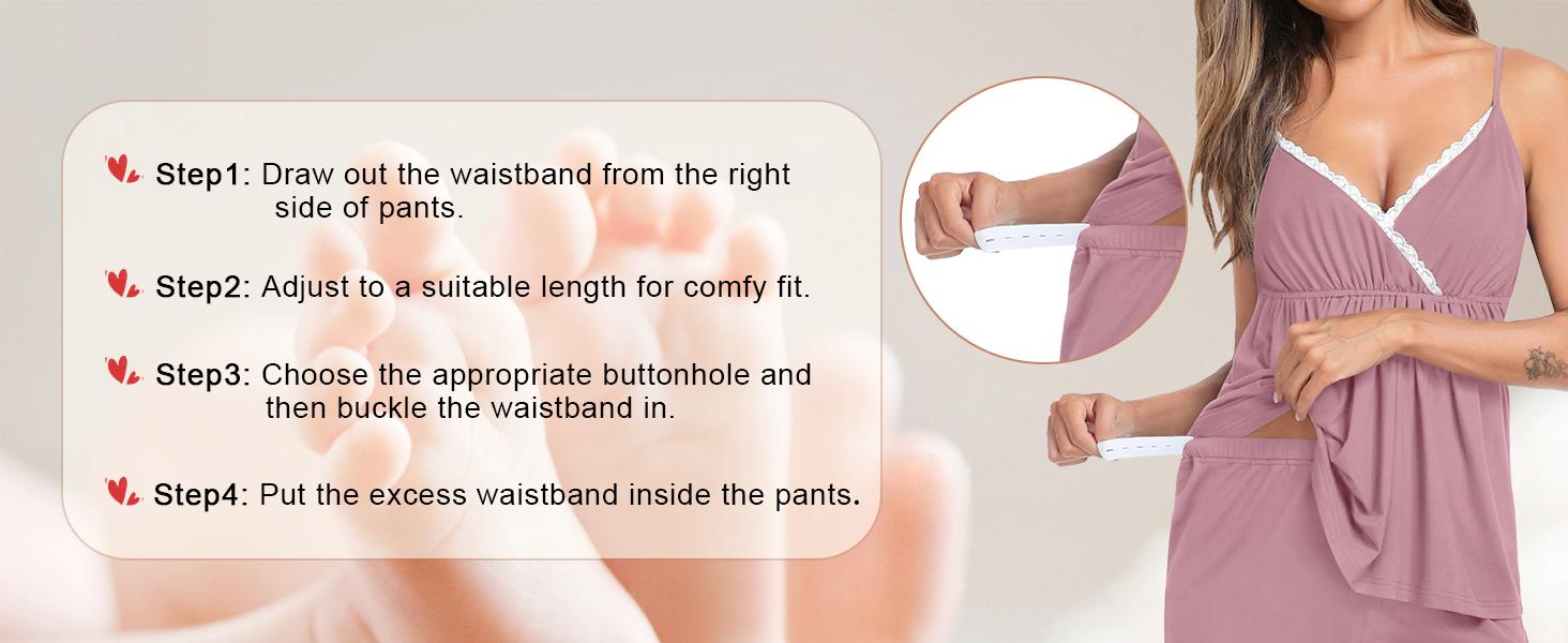 SWOMOG Maternity Nursing Robe Set 3 Piece Breastfeeding Pajamas 3 in 1 Labor Delivery Sleevless Tops&Long Pants Pregnancy Pjs Machine Washable Casual