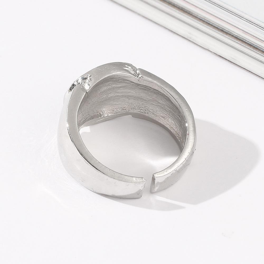 Punk Billiards Number Black 8 Ball Rings Metal Alloy Opening Adjustable Rings Fashion Hip Hop Rock For Women Men Jewelry Gift